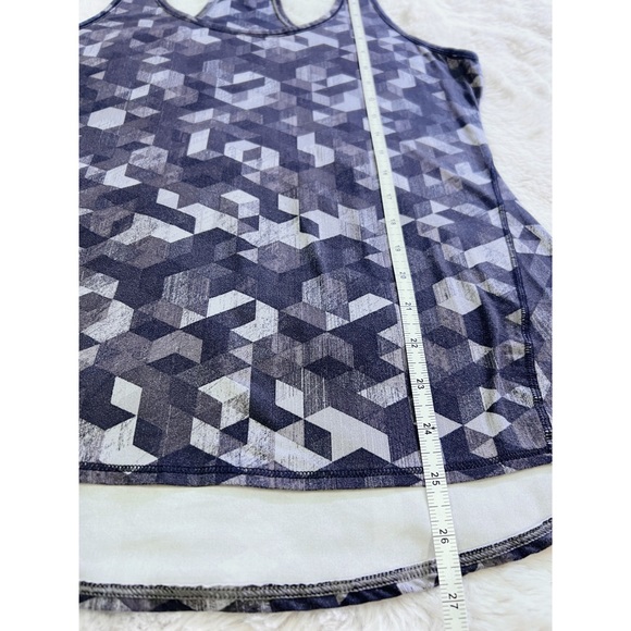 EUC | Athleta Tank Top | Size Medium | Black Gray Geometric Pattern | No Bra - Picture 10 of 11